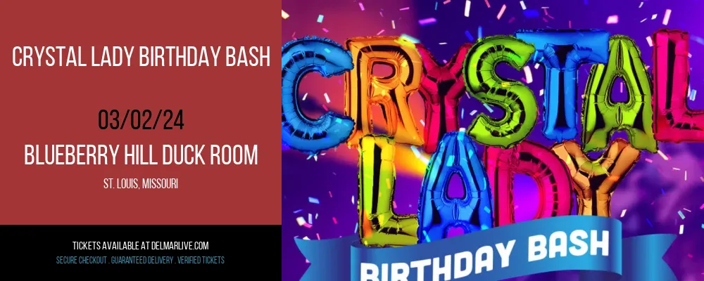 Crystal Lady Birthday Bash at Blueberry Hill Duck Room